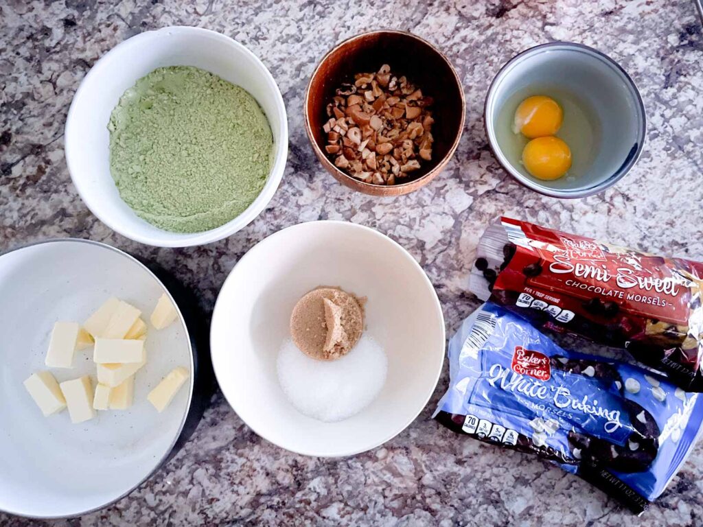 matcha chocolate chip cookies ingredients