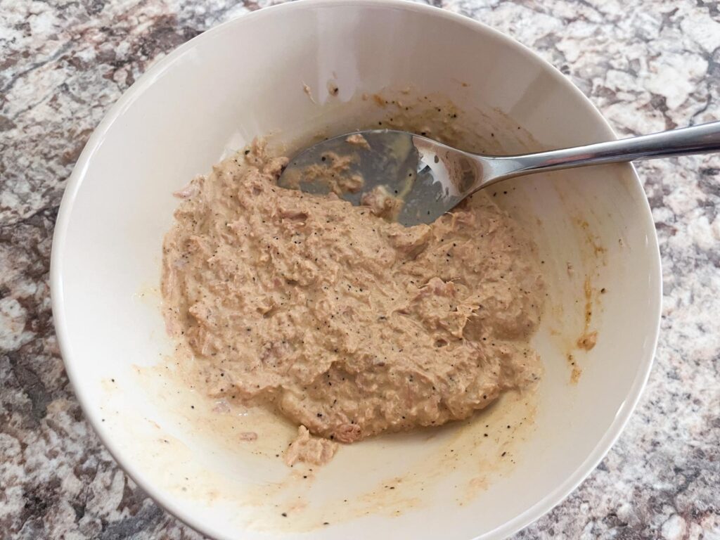 tuna mayo in a bowl