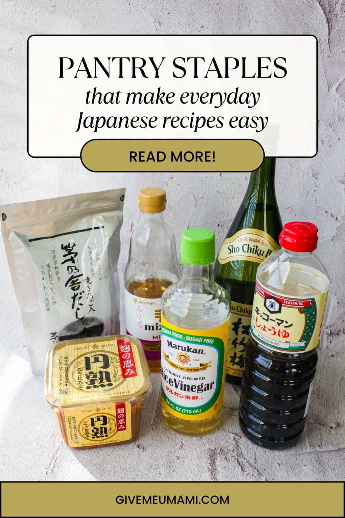 Pantry staples that make everyday japanese recipes easy.