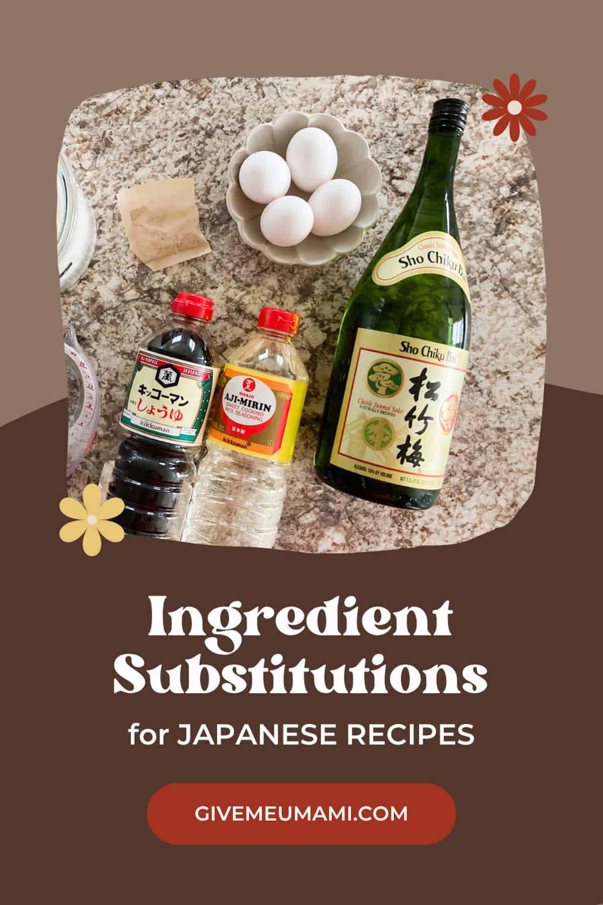 Condiment substitutes for Japanese recipes.