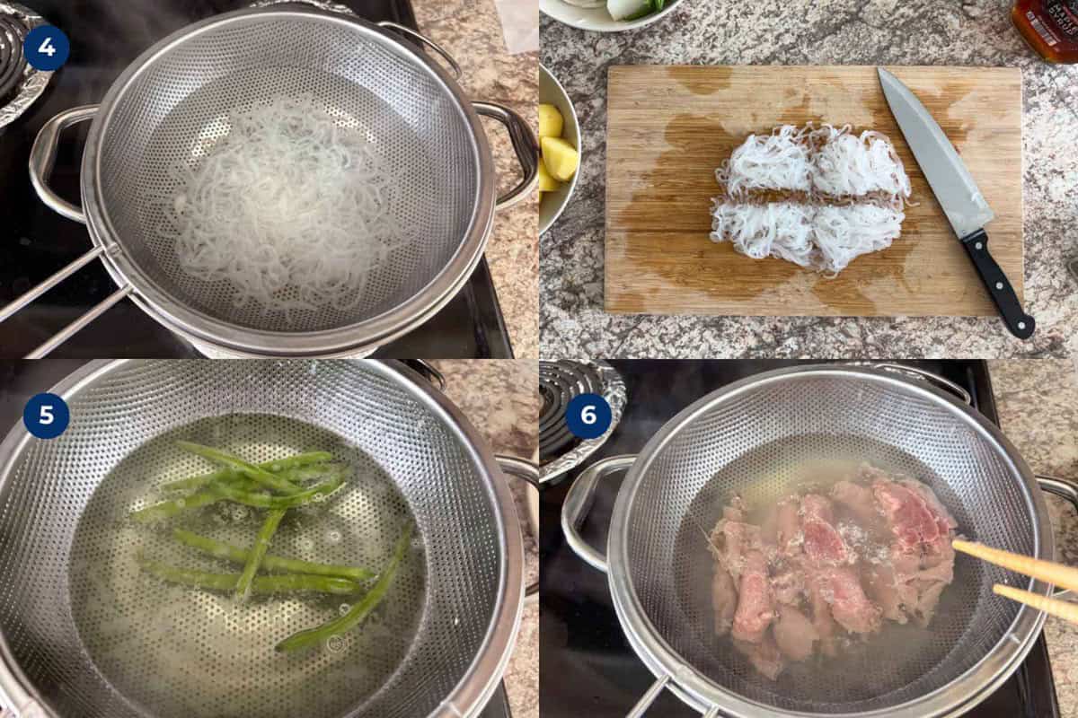 Steps to make nikujaga.