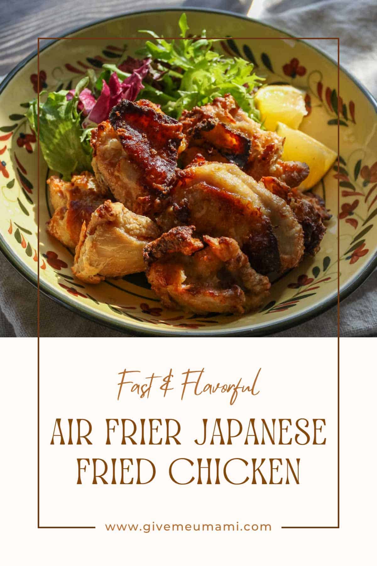 Air fryer karaage, Japanese 'deep-fried' chicken.