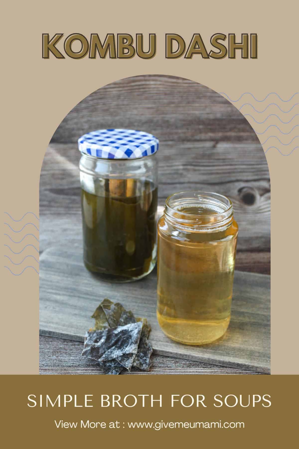 Kombu dashi, simple broth for soups.