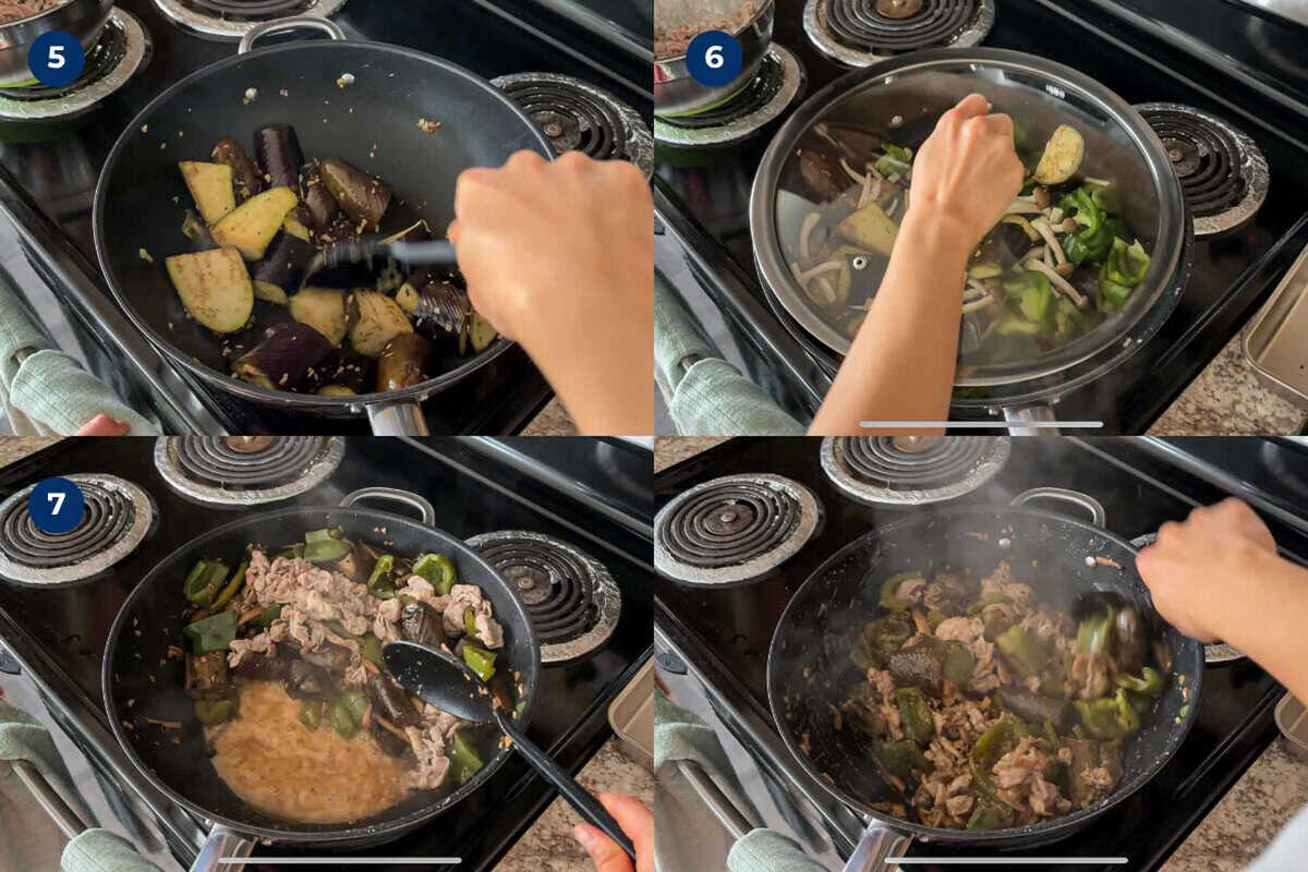 Steps to make Japanese miso stir fry.