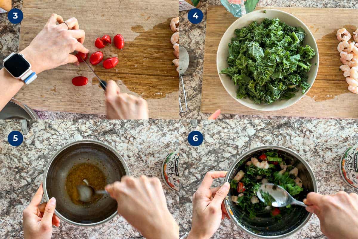Steps to make Japanese miso vinaigrette salad.