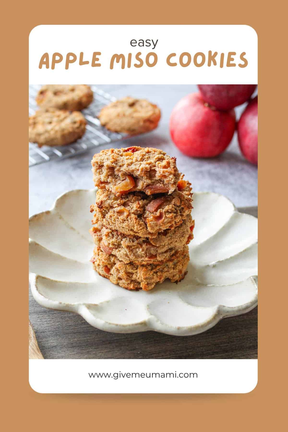 Easy Apple Miso Cookies Recipe.