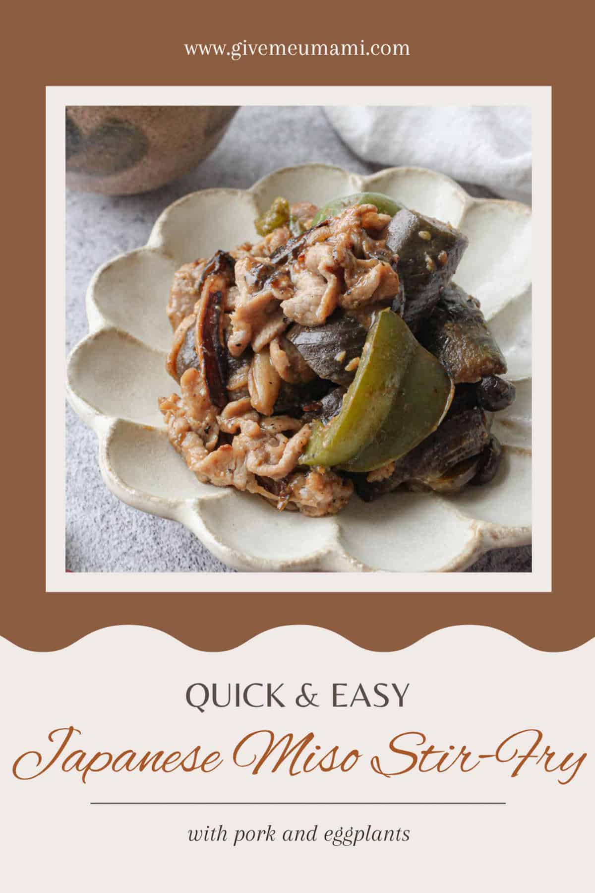 Quick Japanese Miso Stir-Fry Dinner.