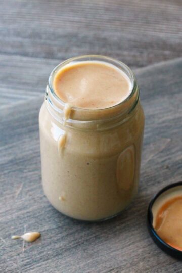 Natto dressing in a jar.