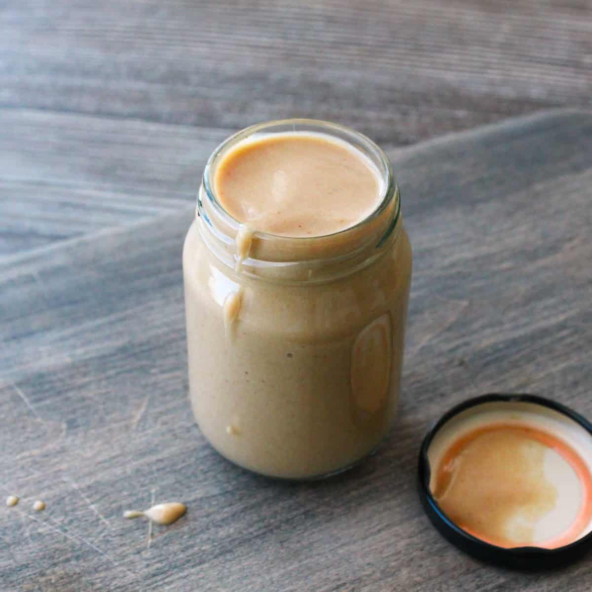 Natto dressing in a jar.